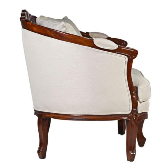 klasicka drevena calunena sedacka mediterransky vintage rustikalny obciansky elegantny nabytok sedacia suprava fotel bezova hneda starodavna barokovy nabytok lameridiana obchod s bytovymi doplnkami.jpg